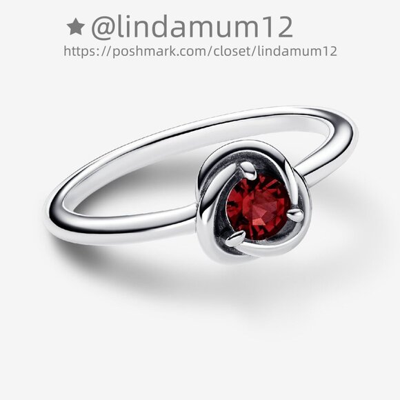 Pandora July Birthstone Eternity Circle Ring - Picture 1 of 5